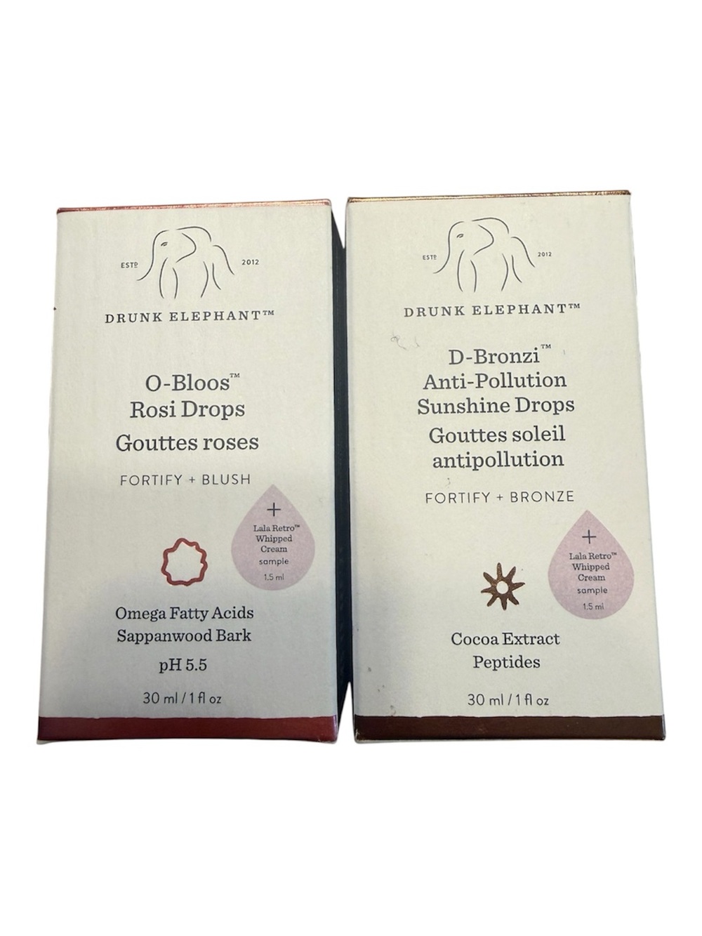 Drunk Elephant Makeup Drops Bundle Blush and Bronze